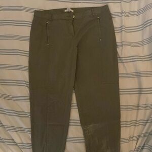 Forest green straight pants